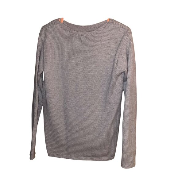 Charlie B Womens Sweater Size XS Gray Long Sleeve With Smiley Face Knit - Picture 2 of 6